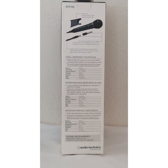 Audio-Technica ATR1100 Unidirectional Vocal / Instrument Dynamic Microphone - Picture 2 of 5